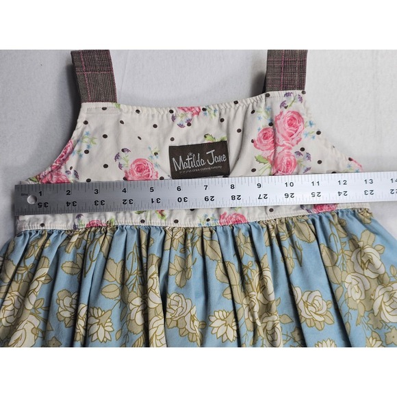 Matilda Jane Girls Dress Pants Outfit Floral Roses Patchwork Ruffles - Picture 8 of 10